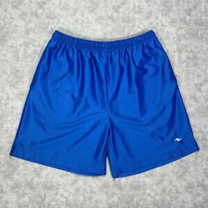 VTG Y2K Athletic Works blue activewear workout basketball shorts mens Large